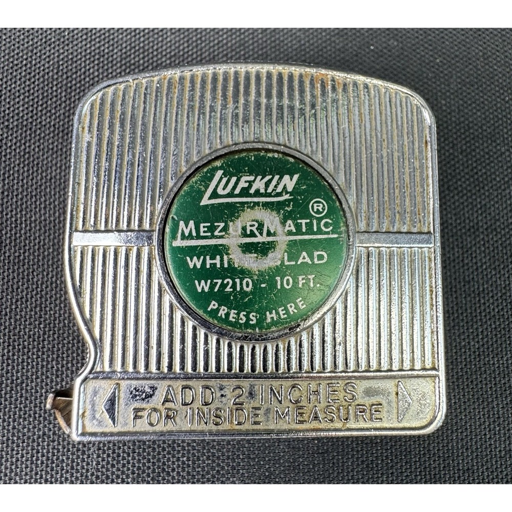 Vintage Lufkin Mezurmatic W7210 Tape Measure 10 Feet  Long